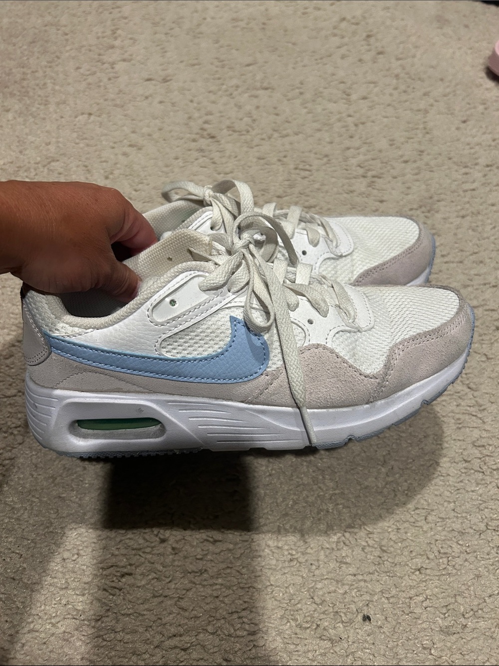 Nike Women’s air White and Light Blue Low-Top Sneakers